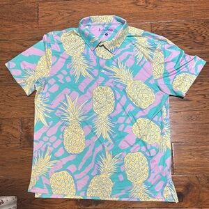 Chubbies Men's Pineapple Polo - Yellow and Pink